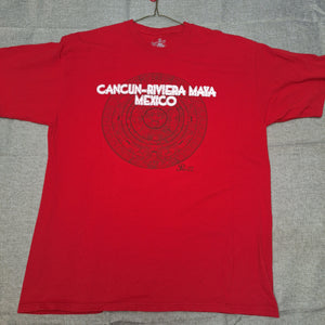 CANCUN RIVIERA MAYA MEXICO RED TSHIRT - size X-Large