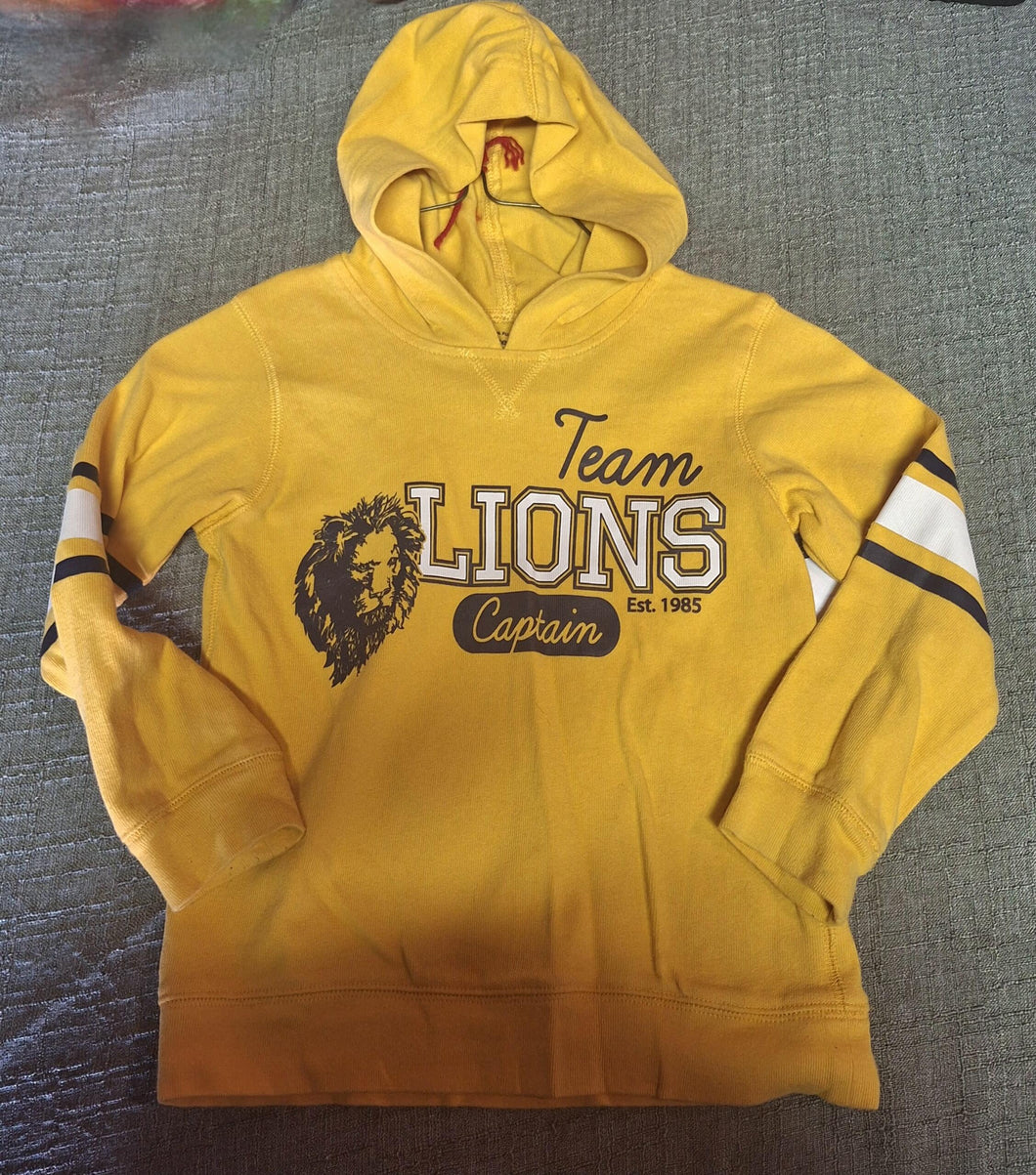 CARTERS YELLOW HOODIE TEAM LIONS CAPTAIN - size 5/5T
