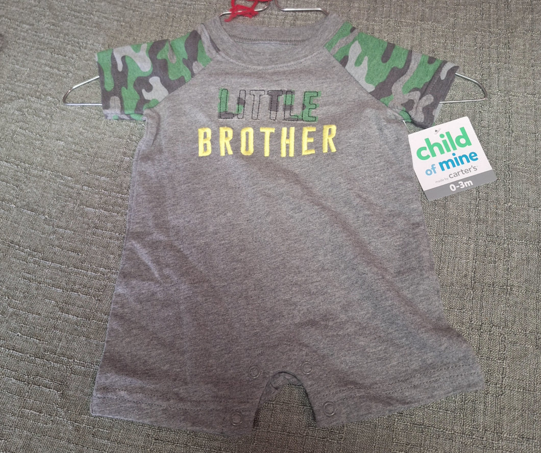 NWT CHILD OF MINE CAMO LITTLE BROTHER 0-3 MONTH - size Newborn/0