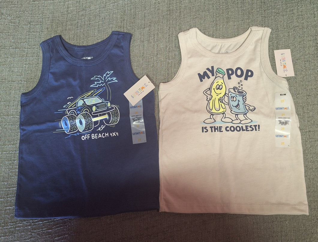 NWT GRANIMALS TRUCK TANK MY POP TANK 2T - size 2T