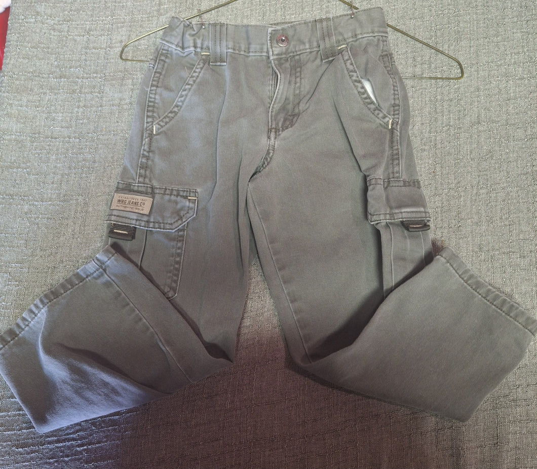 GREY CARGO JEANS ZIPPER SNAP FLY - size 4/4T