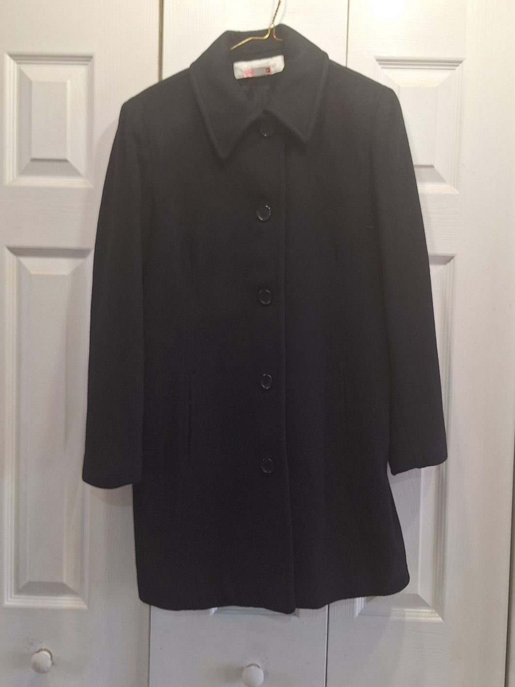 LIZ CLIABORNE BLACK DRESS COAT SIZE 6 - size Small