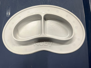 Nuby Silicon NonSlip Feeding Double Dish