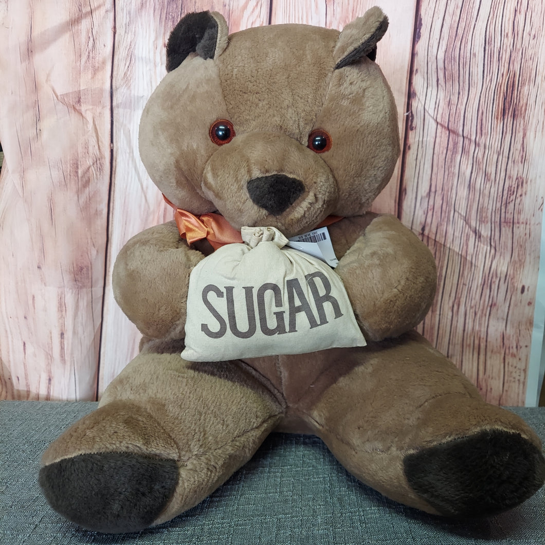 LARGE BROWN BEAR HOLDING SUGAR BAG 17 - size .Leave Blank