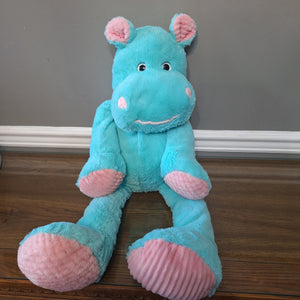 TEAL HIPPOPOTAMUS 30 TALL