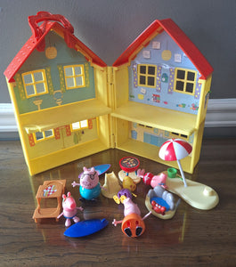 PEPPA PIG HOUSE W/FIGUR FOR BEACH NO FURNITURE