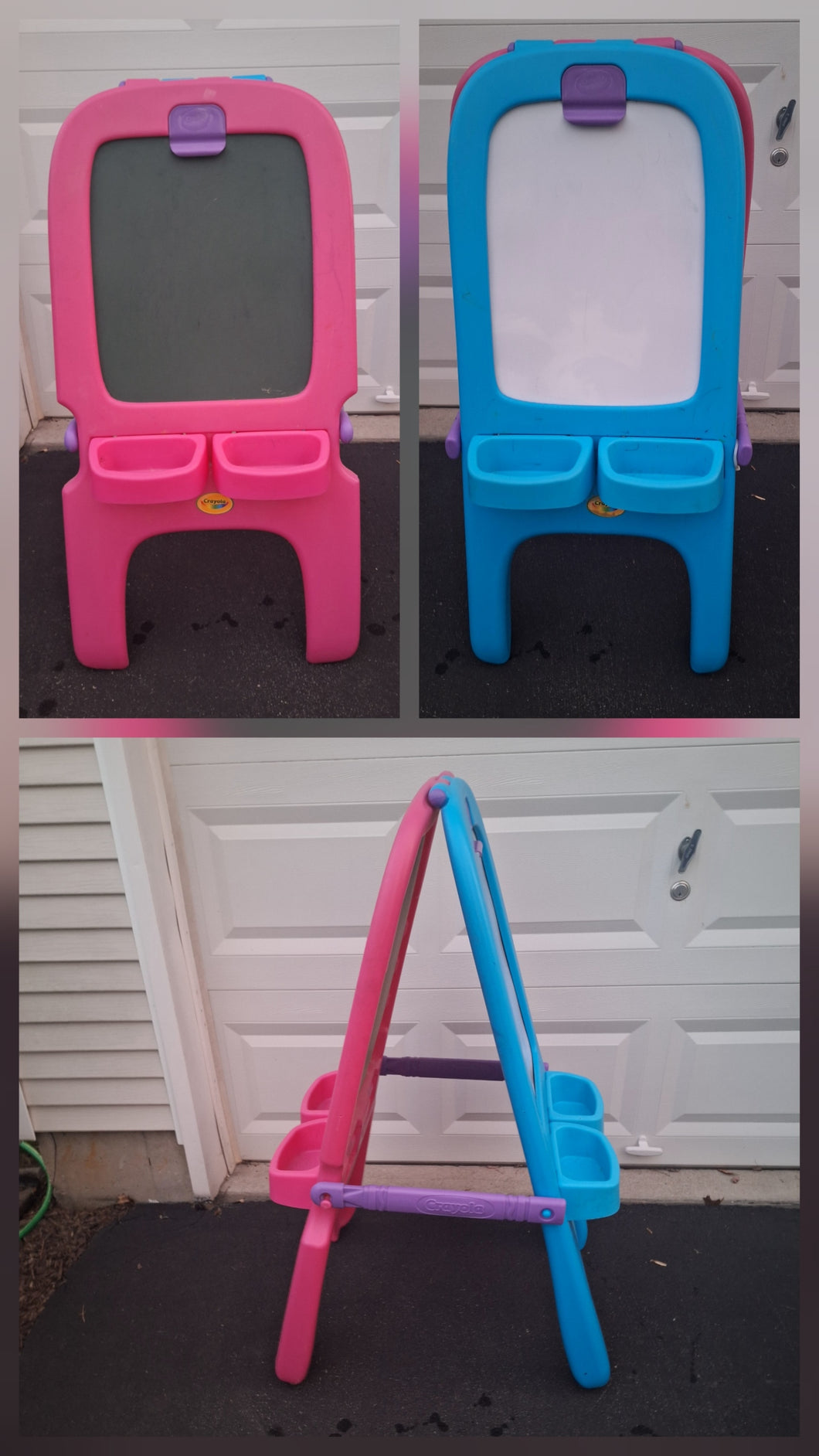 CRAYOLA EASEL DOUBLE SIDED WHITE/BLACK BOARD