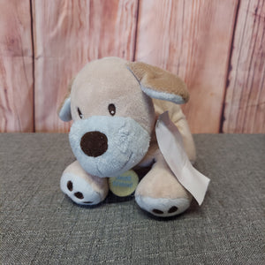 LIGHT BROWN DOG STUFFY RATTLE INSIDE 8 - size .Leave Blank