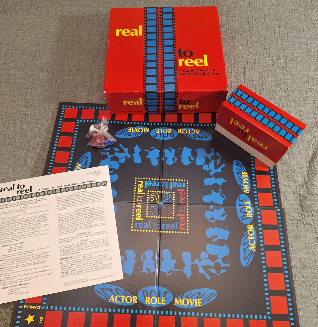 VINTAGE REAL TO REEL BOARD GAME ALL PIECES