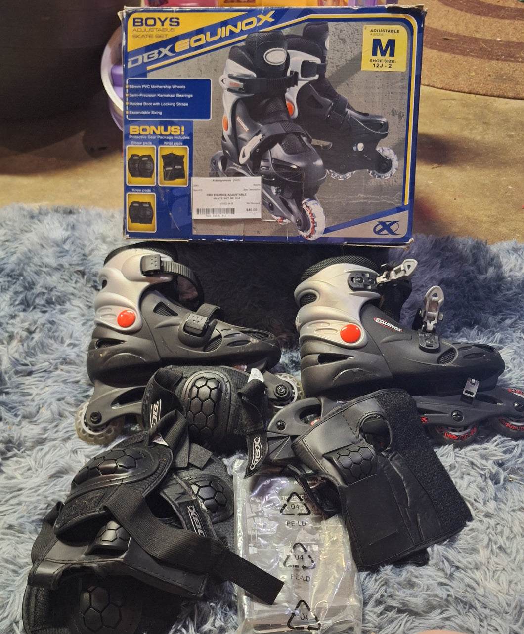 DBX EQUINOX ADJUSTABLE SKATE SET SZ 12-2