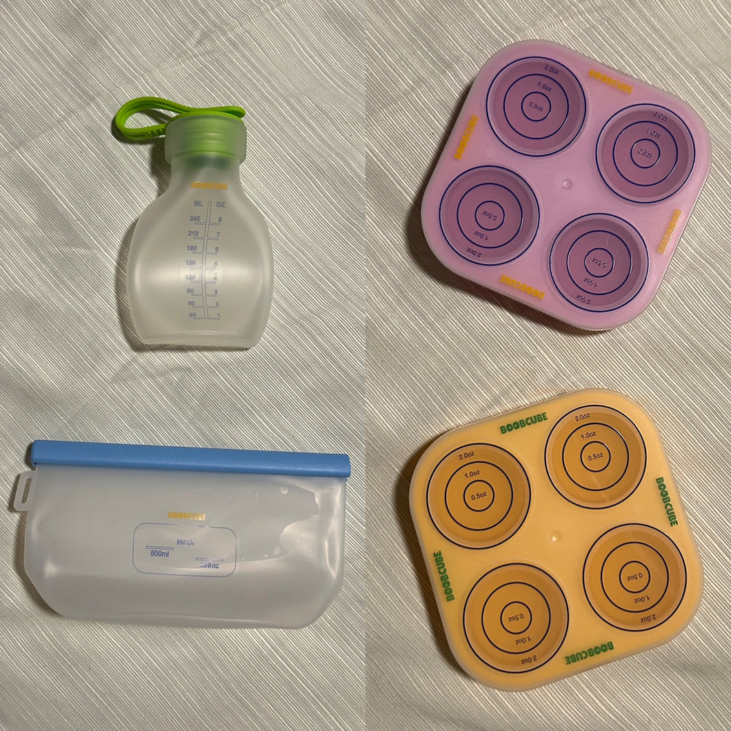 BOOBCUBE milk storage 4 piece set- $60 retail