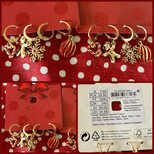 NEW 8PC Christmas Earring Set Candy cane
