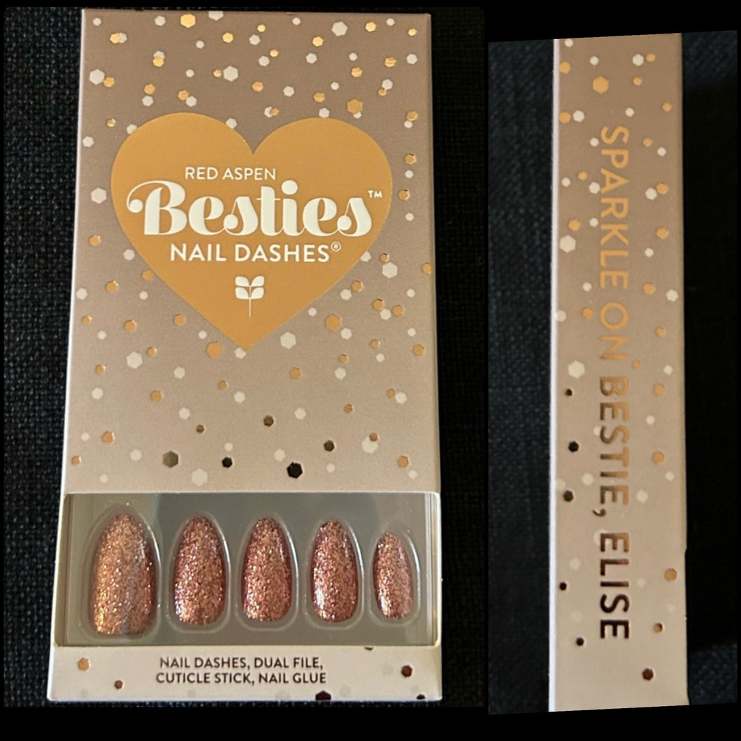 NEW Red Aspen Press On Nails medium almond