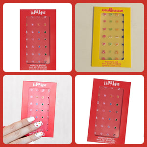 NEW 4PC Red Aspen Nail stickers