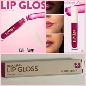 NEW Red Aspen Lip Gloss in Night Rose