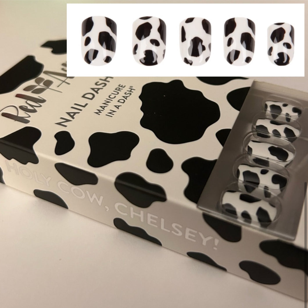 NEW Red Aspen Press On Nail Dashes Holy Cow,