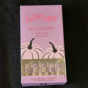 NEW Red Aspen Press On Nail Dash short square