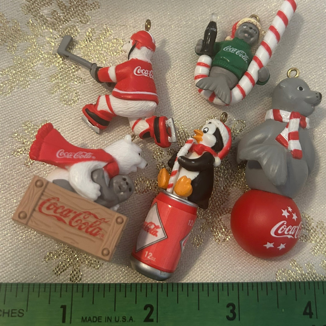 5PC Coca Cola Christmas Tree Ornaments