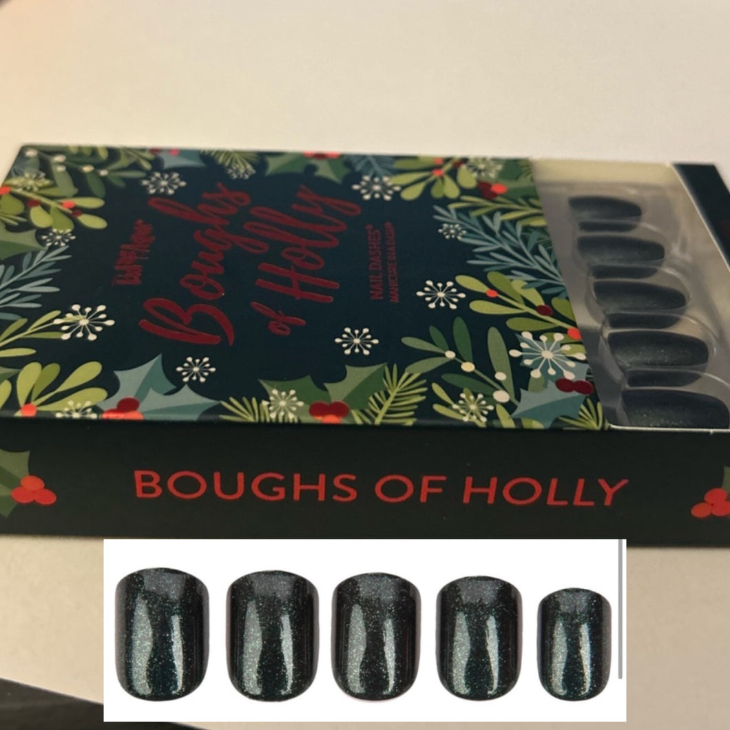 NEW Red Aspen Press On Nail Dashes short square