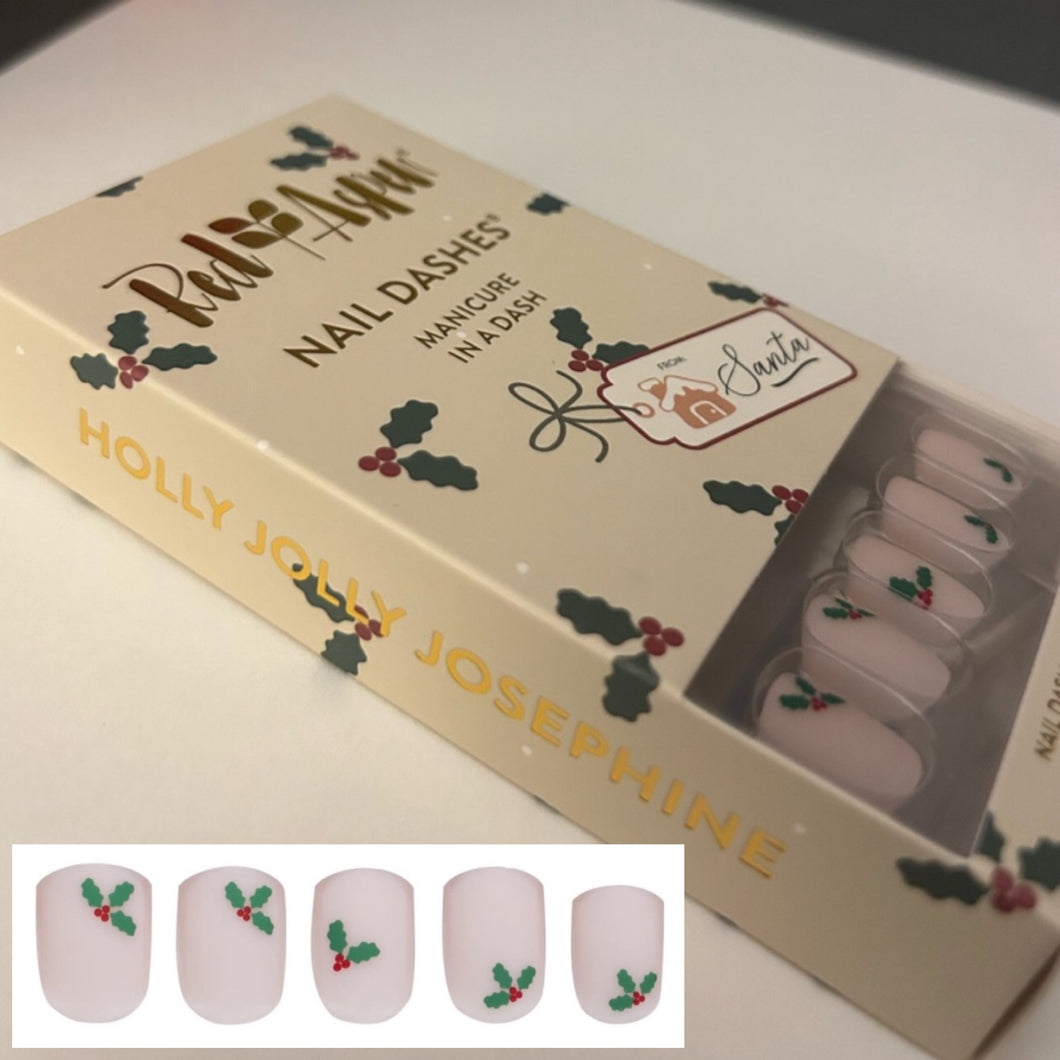 NEW Red Aspen Press On Nail Dashes