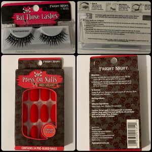 NEW 2PC Fright Night Lashes & Press On Nails