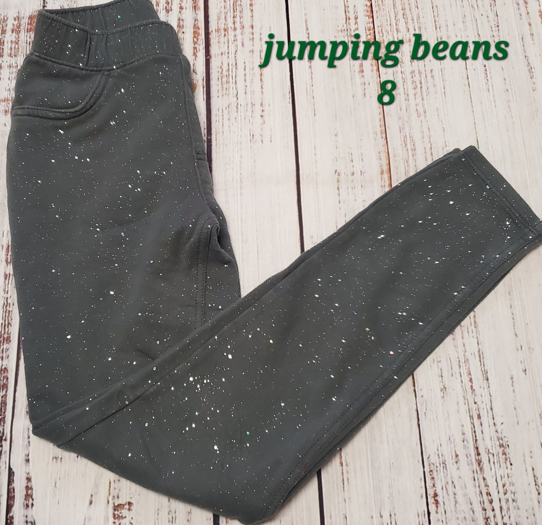 jumping beans grey glitter pants - size 8
