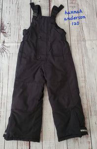 hannah andersson - 120 black snow pants - size 6