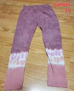 carters leggings pink.purple - size 10
