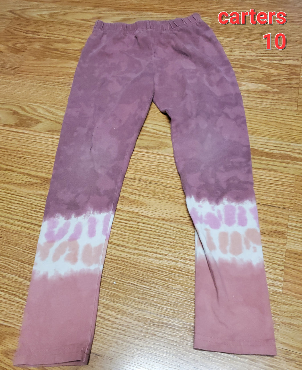 carters leggings pink.purple - size 10