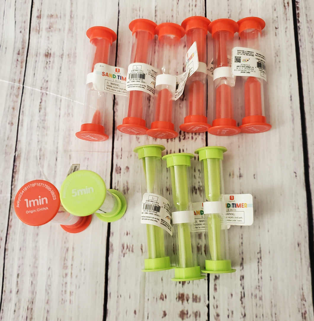 11 egg timers 1 and 5 min - new