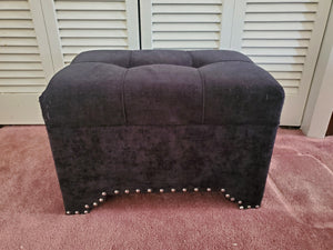 black storage ottaman toy box