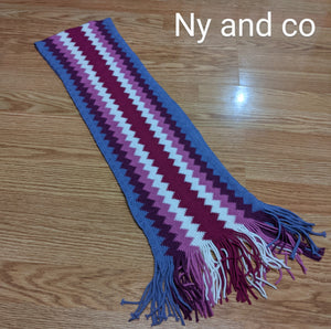 NY and Co purple knit scarf