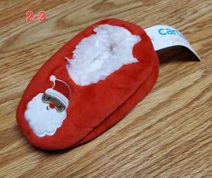 Carters santa slippers size 2-3 new