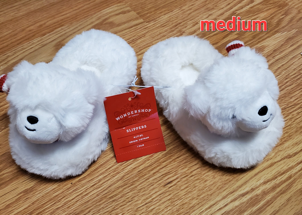 polar bear slippers toddler - medium