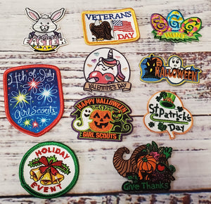 girl scout fun patches holidays