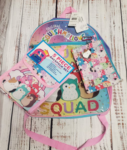 new - squishmallows backpack set