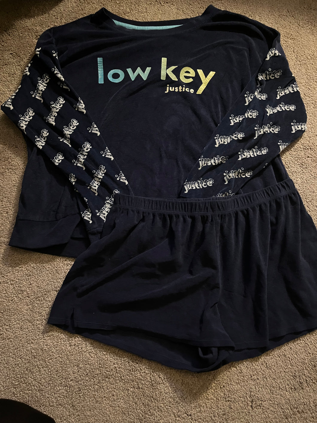 Justice pjs set - size 16