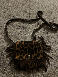 Leopard Fringe Purse