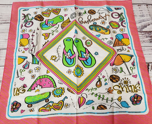 girl scout bandana flipflops