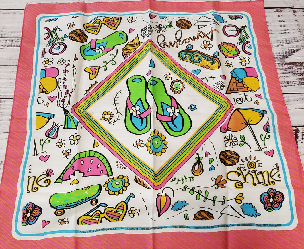 girl scout bandana flipflops