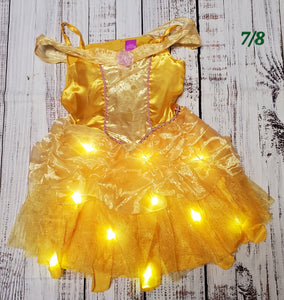 new - disney bell dress - light up - size 7