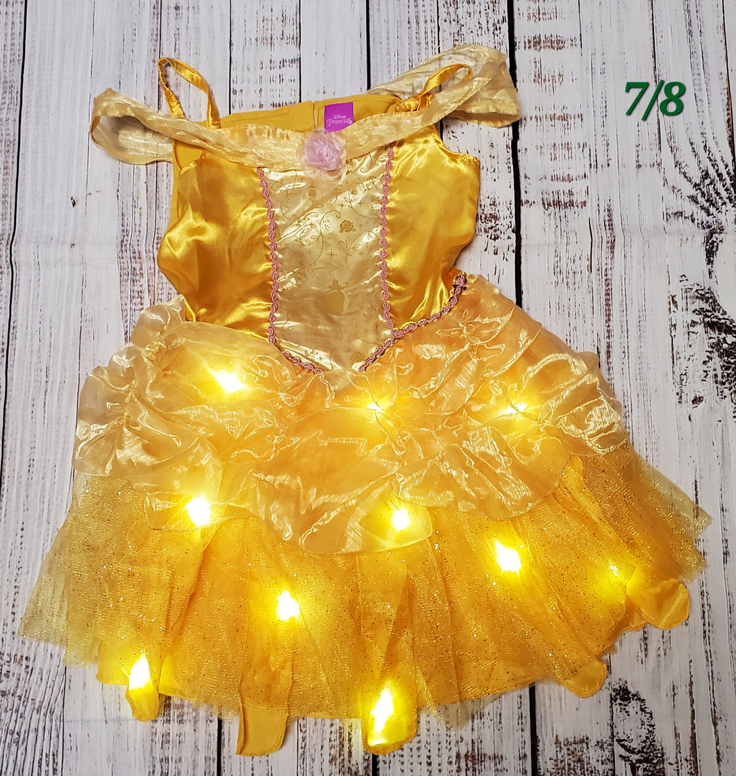 new - disney bell dress - light up - size 7