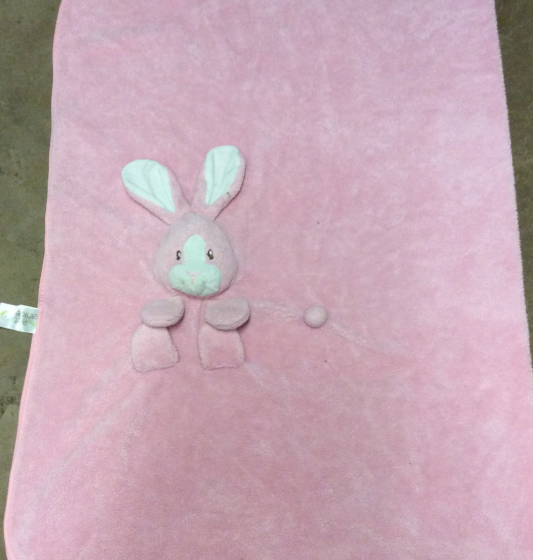 Pink bunny blanket - size Twin