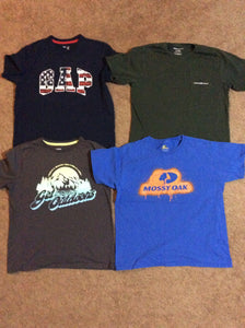 4 s/s tees Gap, CK, Mossy Oak & Outdoors - size 14