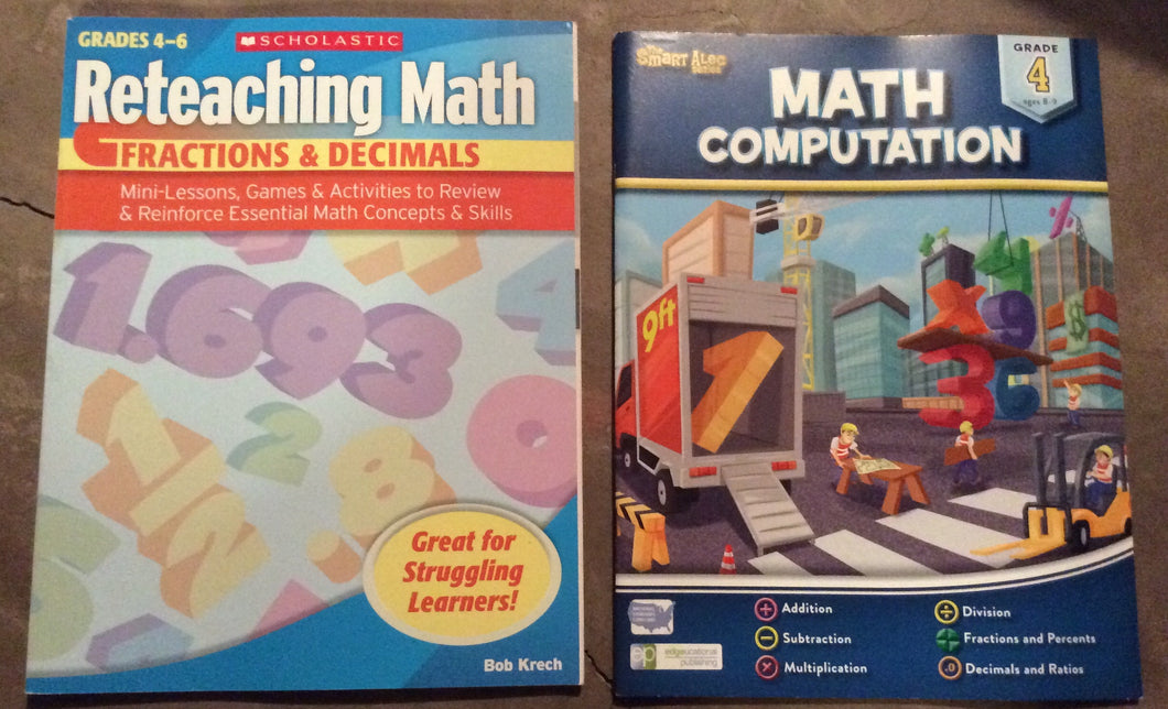 Smart Alex & Scholastic Grade4 math workbooks