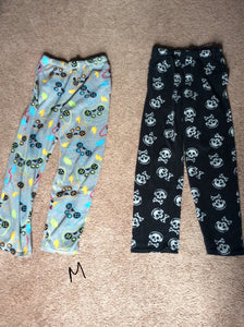 2 fleece pants gaming & Skulls - size Medium