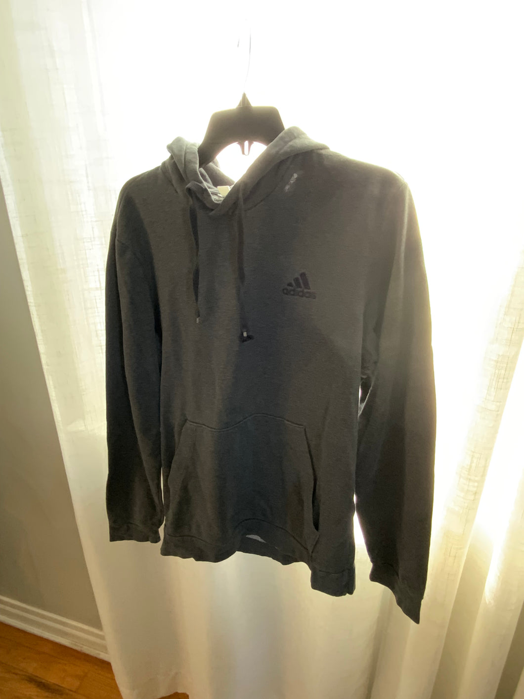 ADIDAS Grey Hoodie basic - size Medium