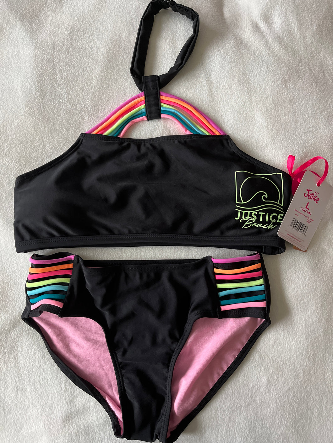 Justice black bikinis New With Tag - size Large