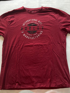 Hurley burgundy tshirt New - size Large