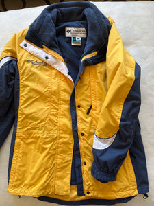 Columbia yellow-blue 4in1 jacket Like New - size Small